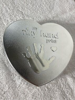 Heart Shaped My Tiny Hand Baby Handprint Plaster Kit NWT